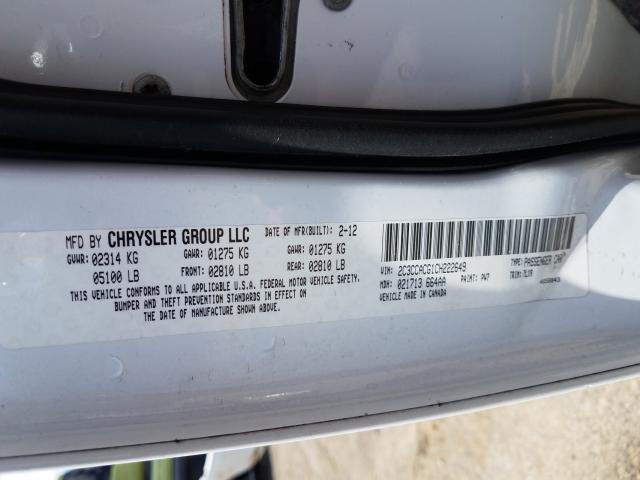 Photo 10 from auction – 2012 CHRYSLER 300 LIMITE with VIN 2C3CCACG1CH222649