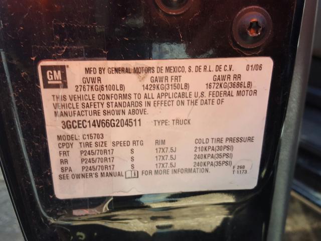 Photo 10 from auction – 2006 CHEVROLET SILVERADO with VIN 3GCEC14V66G204511