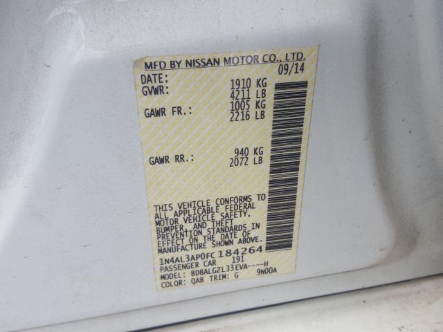 Photo 10 from auction – 2015 NISSAN ALTIMA 2.5 with VIN 1N4AL3AP0FC184264