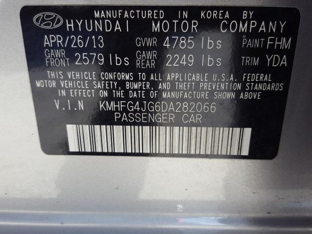 Photo 10 from auction – 2013 HYUNDAI AZERA with VIN KMHFG4JG6DA282066