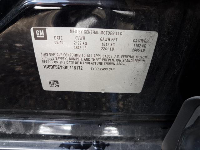 Photo 10 from auction – 2011 CADILLAC CTS LUXURY with VIN 1G6DF5EY8B0115172