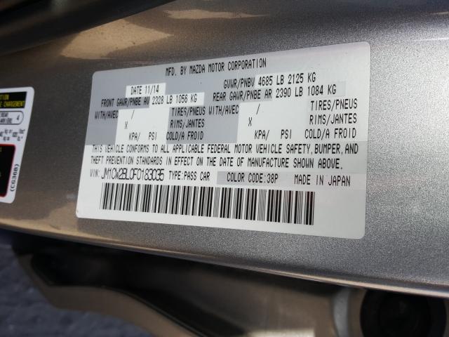 Photo 10 from auction – 2015 MAZDA 5 SPORT with VIN JM1CW2BL0F0183035
