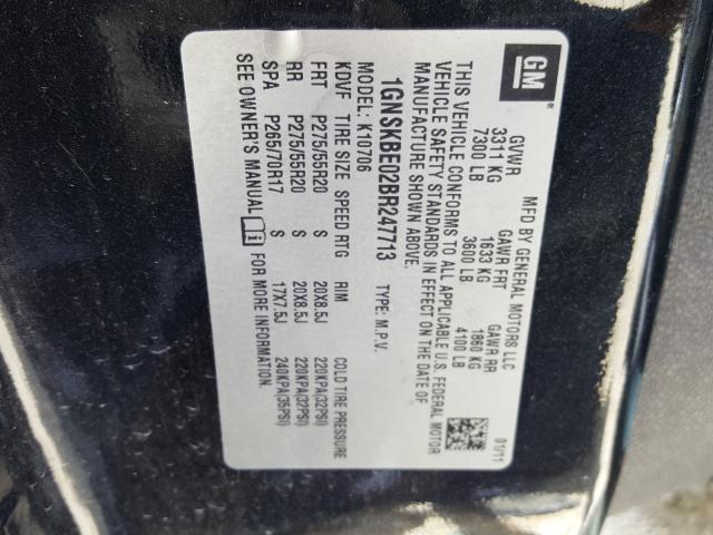 Photo 10 from auction – 2011 CHEVROLET TAHOE K150 with VIN 1GNSKBE02BR247713