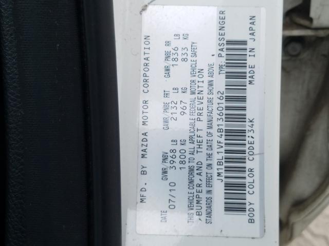 Photo 10 from auction – 2011 MAZDA 3 I with VIN JM1BL1VF4B1360162