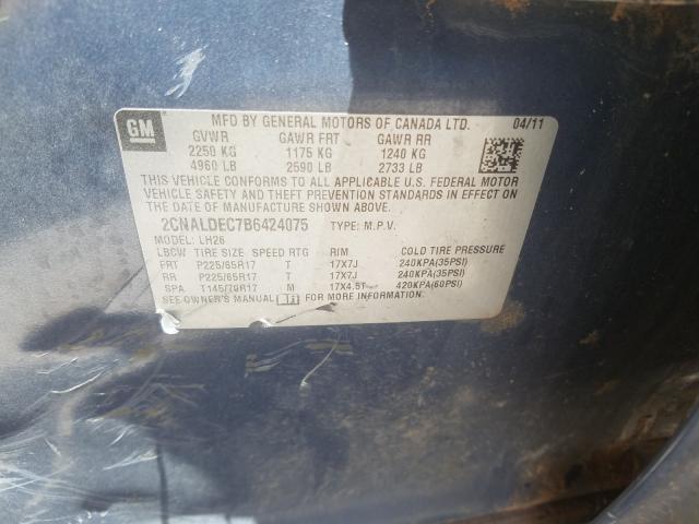 صورة رقم 10 من المزاد - 2011 CHEVROLET EQUINOX LT مع VIN 2CNALDEC7B6424075