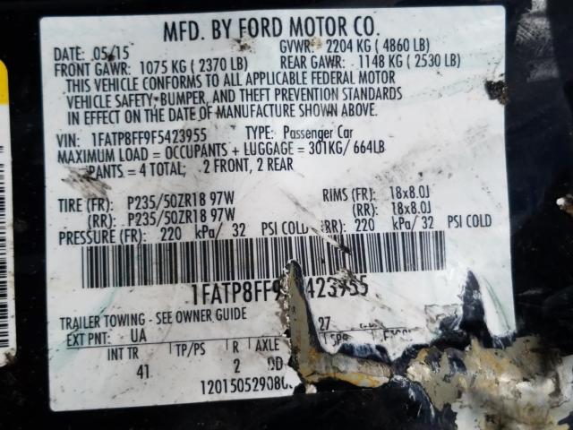 Photo 10 from auction – 2015 FORD MUSTANG GT with VIN 1FATP8FF9F5423955