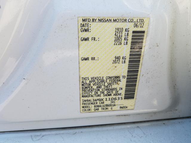 Photo 10 from auction – 2013 NISSAN ALTIMA 2.5 with VIN 1N4AL3AP6DC110635