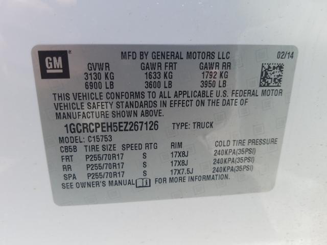 Photo 10 from auction – 2014 CHEVROLET SILVERADO with VIN 1GCRCPEH5EZ267126