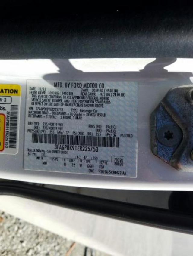 Photo 10 from auction – 2014 FORD FUSION TIT with VIN 3FA6P0K91ER225753