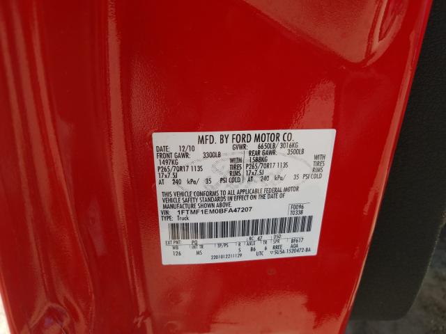 Photo 10 from auction – 2011 FORD F150 with VIN 1FTMF1EM0BFA47207