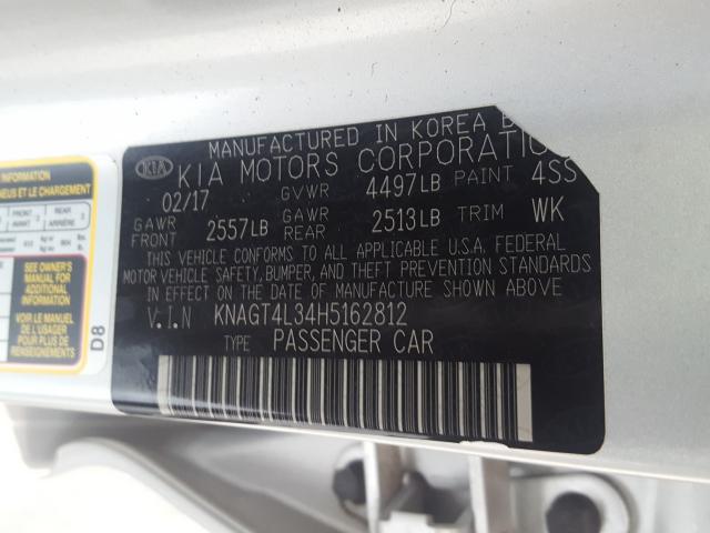 Photo 10 from auction – 2017 KIA OPTIMA LX with VIN KNAGT4L34H5162812