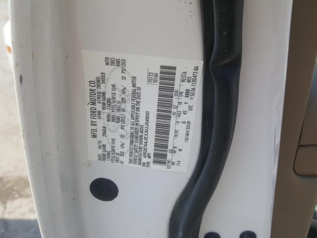 Photo 10 from auction – 2010 MERCURY MOUNTAINEE with VIN 4M2EN4JEXAUJ04900