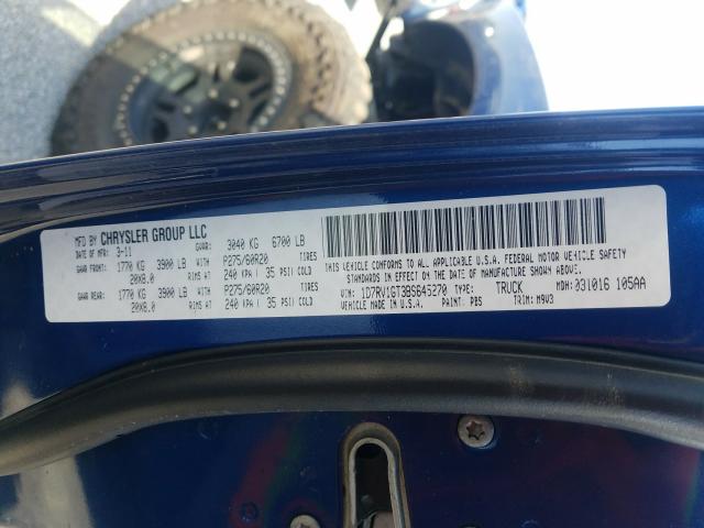 Photo 10 from auction – 2011 DODGE RAM 1500 with VIN 1D7RV1GT3BS645270