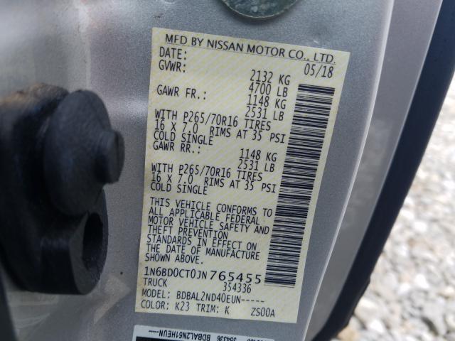 Photo 10 from auction – 2018 NISSAN FRONTIER S with VIN 1N6BD0CT0JN765455