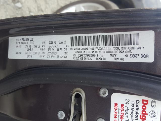 Photo 10 from auction – 2015 RAM 1500 ST with VIN 1C6RR7KT6FS658049