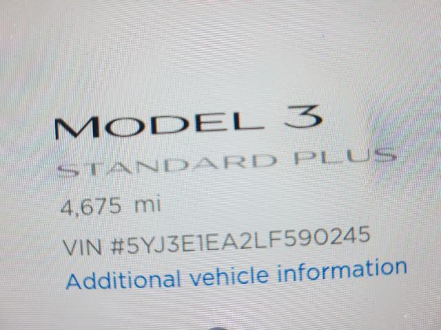 Photo 8 from auction – 2020 TESLA MODEL 3 with VIN 5YJ3E1EA2LF590245