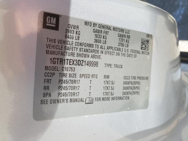 Photo 10 from auction – 2013 GMC SIERRA C15 with VIN 1GTR1TEX3DZ149998