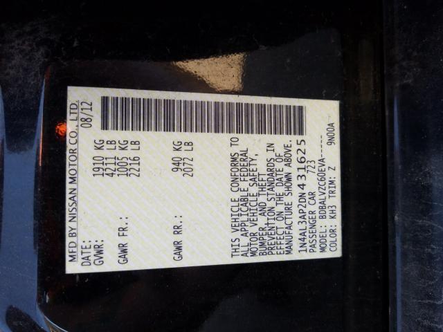 Photo 10 from auction – 2013 NISSAN ALTIMA 2.5 with VIN 1N4AL3AP2DN431625