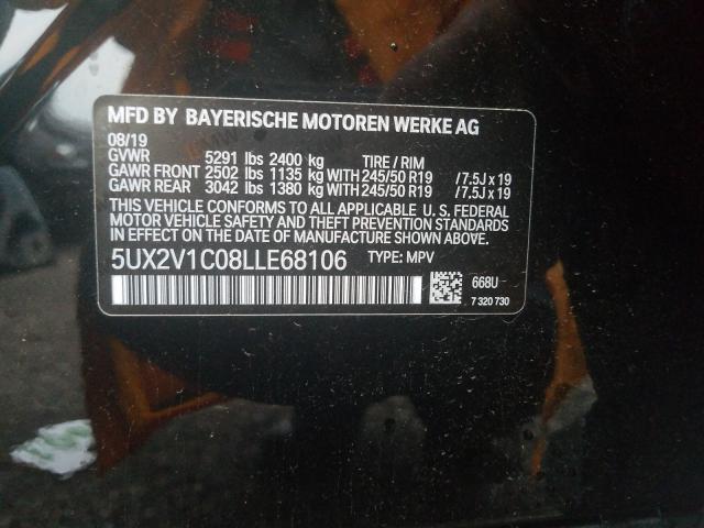 Photo 10 from auction – 2020 BMW X4 with VIN 5UX2V1C08LLE68106