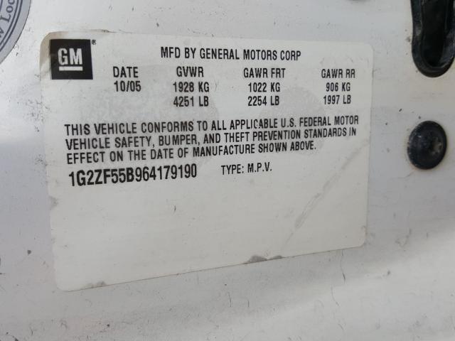 Photo 10 from auction – 2006 PONTIAC G6 with VIN 1G2ZF55B964179190