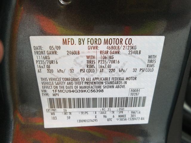 Photo 10 from auction – 2009 FORD ESCAPE LIM with VIN 1FMCU94G39KC56398
