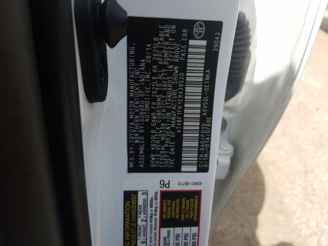 Photo 10 from auction – 2014 TOYOTA CAMRY L with VIN 4T4BF1FK1ER438520