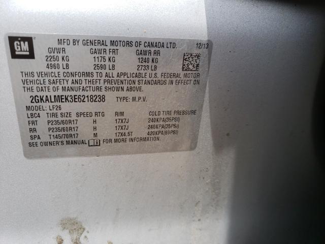 Photo 10 from auction – 2014 GMC TERRAIN SL with VIN 2GKALMEK3E6218238