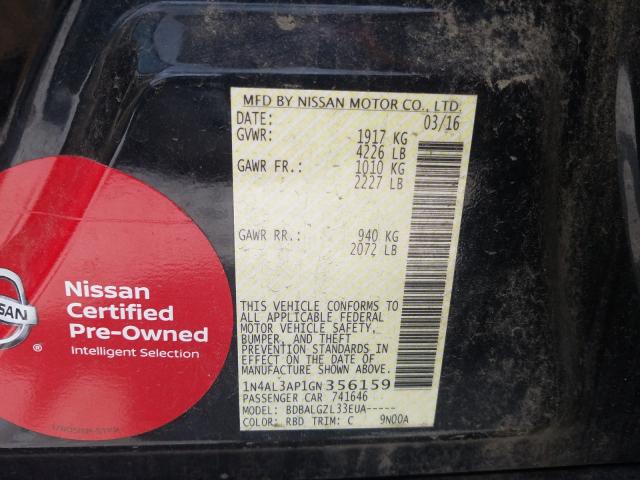 Photo 10 from auction – 2016 NISSAN ALTIMA 2.5 with VIN 1N4AL3AP1GN356159