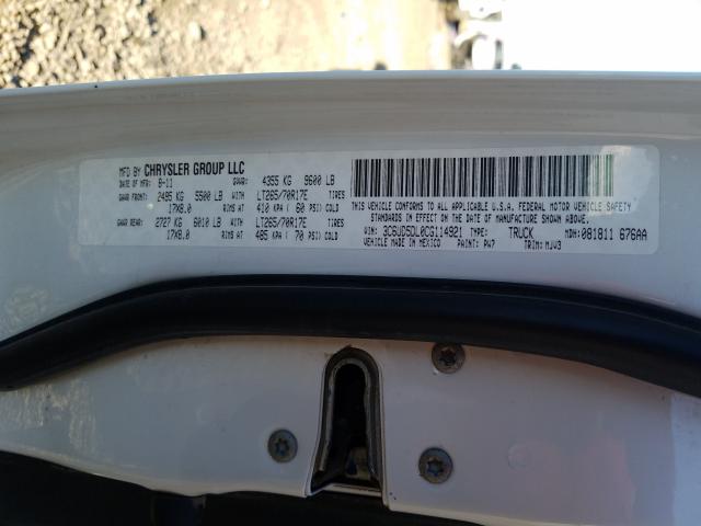 Photo 10 from auction – 2012 DODGE RAM 2500 S with VIN 3C6UD5DL0CG114921