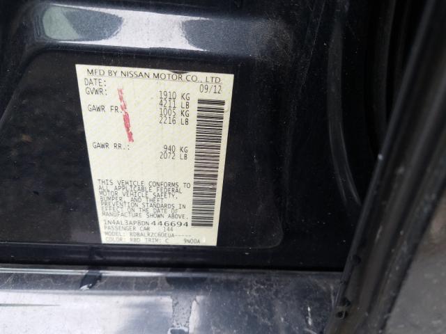 Photo 10 from auction – 2013 NISSAN ALTIMA 2.5 with VIN 1N4AL3AP8DN446694