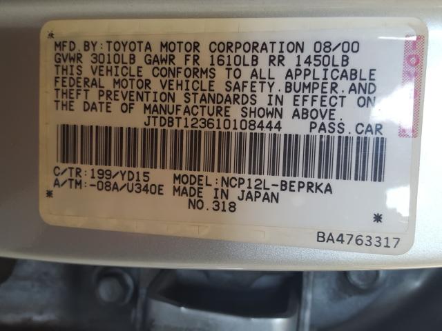 Photo 10 from auction – 2001 TOYOTA ECHO with VIN JTDBT123610108444