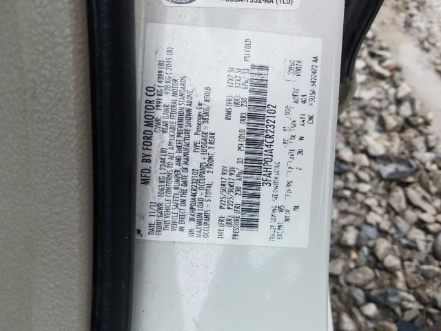 Photo 10 from auction – 2012 FORD FUSION SEL with VIN 3FAHP0JA4CR232102