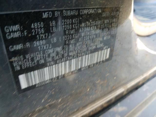 Photo 10 from auction – 2020 SUBARU OUTBACK with VIN 4S4BTAAC4L3146740