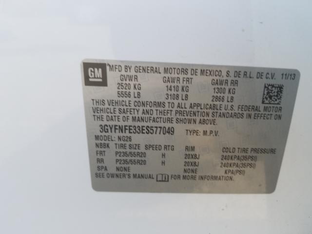 Photo 10 from auction – 2014 CADILLAC SRX PERFOR with VIN 3GYFNFE33ES577049