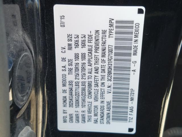 Photo 10 from auction – 2015 HONDA CR-V LX with VIN 3CZRM3H31FG713077