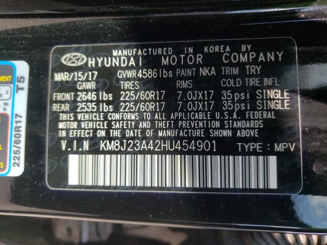 Photo 10 from auction – 2017 HYUNDAI TUCSON SE with VIN KM8J23A42HU454901