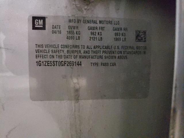 Photo 10 from auction – 2016 CHEVROLET MALIBU LT with VIN 1G1ZE5ST0GF269144