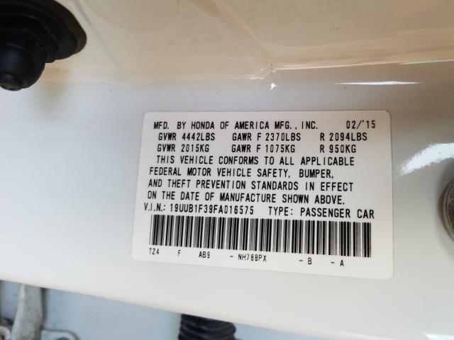 Photo 10 from auction – 2015 ACURA TLX with VIN 19UUB1F39FA016575