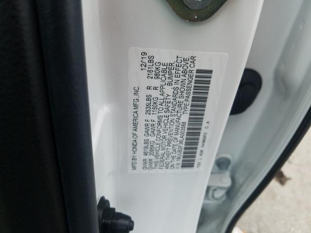 Photo 10 from auction – 2020 ACURA TLX with VIN 19UUB2F36LA003588