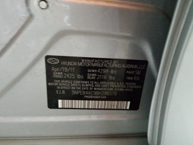 Photo 10 from auction – 2011 HYUNDAI SONATA GLS with VIN 5NPEB4AC9BH286579