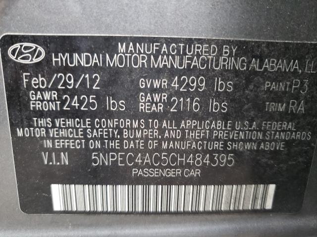 Photo 10 from auction – 2012 HYUNDAI SONATA SE with VIN 5NPEC4AC5CH484395