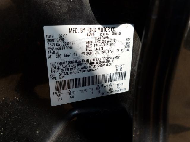 Photo 10 from auction – 2011 FORD EDGE SEL with VIN 2FMDK4JC7BBA96444