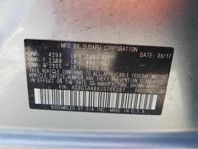 Photo 10 from auction – 2018 SUBARU IMPREZA with VIN 4S3GTAA64J3706287