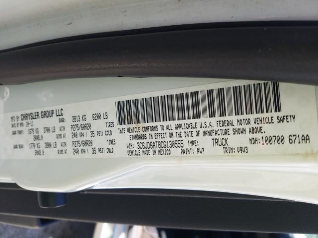 Photo 10 from auction – 2012 DODGE RAM 1500 S with VIN 3C6JD6AT8CG130555