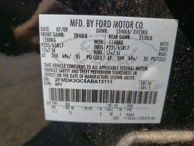 Photo 10 from auction – 2010 FORD EDGE SE with VIN 2FMDK3GC5ABA13111