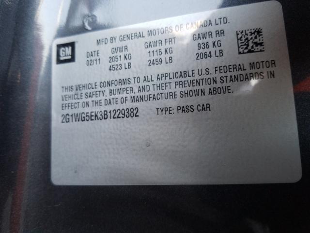 Photo 10 from auction – 2011 CHEVROLET IMPALA LT with VIN 2G1WG5EK3B1229382