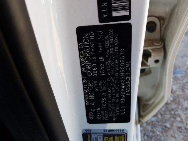 Photo 10 from auction – 2017 KIA RIO LX with VIN KNADM4A3XH6006870