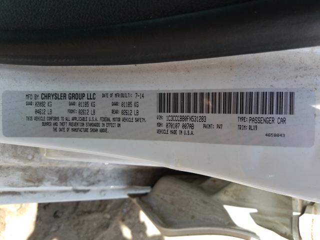 Photo 10 from auction – 2015 CHRYSLER 200 S with VIN 1C3CCCBB0FN531283