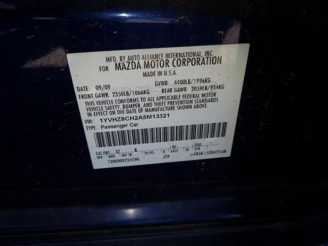 Photo 10 from auction – 2010 MAZDA 6 I with VIN 1YVHZ8CH2A5M13321