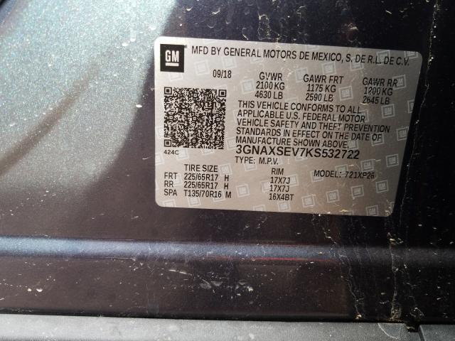 Photo 10 from auction – 2019 CHEVROLET EQUINOX LS with VIN 3GNAXSEV7KS532722